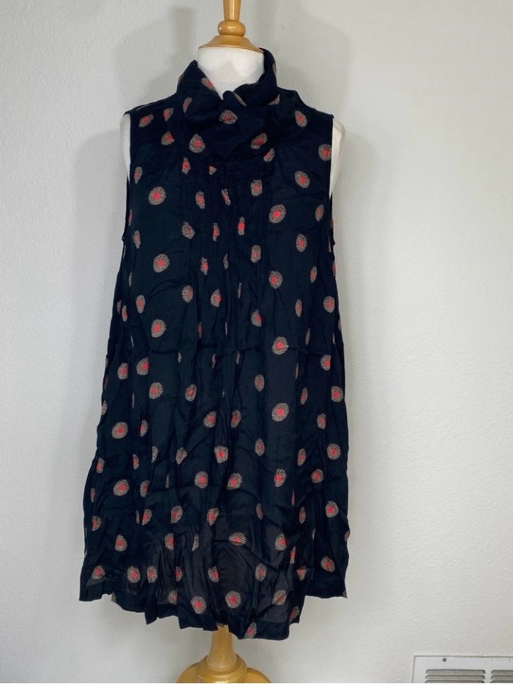Vintage The Masai Womens Floral Sleeveless Cowl Neck Tunic Size Large Laggenlook
